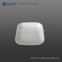 Petite conception commune Usée Pure White Fine Ceramic Square Shaped Dish, Hot Sale Square Ramekin Dishes